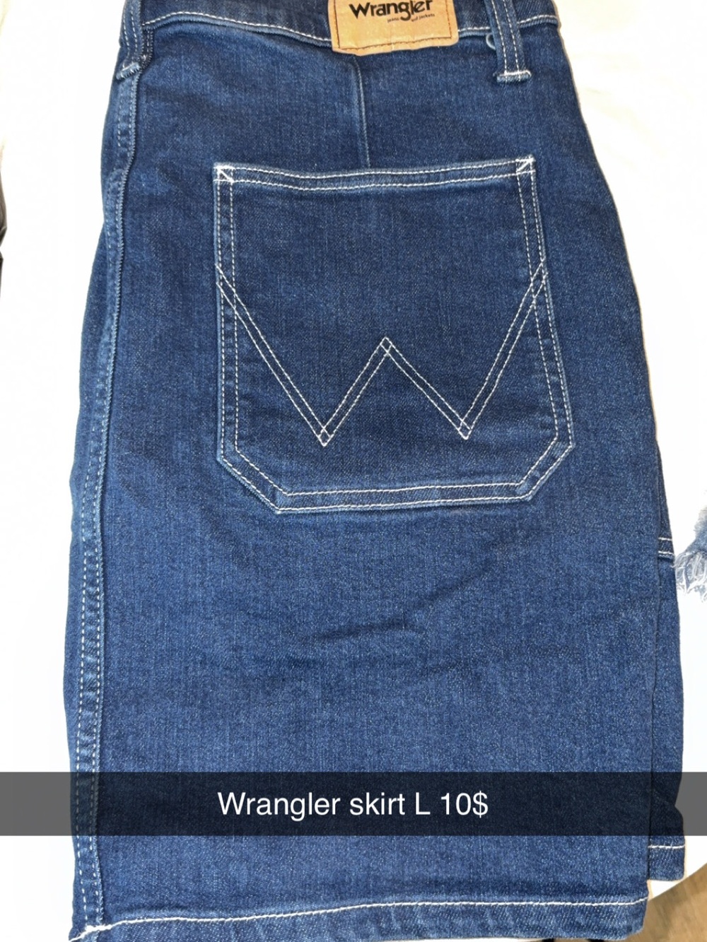 Wrangler Blue Denim Women's Skirt with Signature Back Pocket